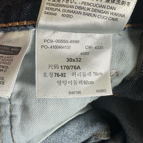 Levis 550 Jeans‎ Mens 30x32 Blue Dark Wash Relaxed Fit Cowboy Biker Worker Denim - Picture 6 of 14